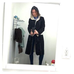 Long Anthropologie oboe coat w/hood